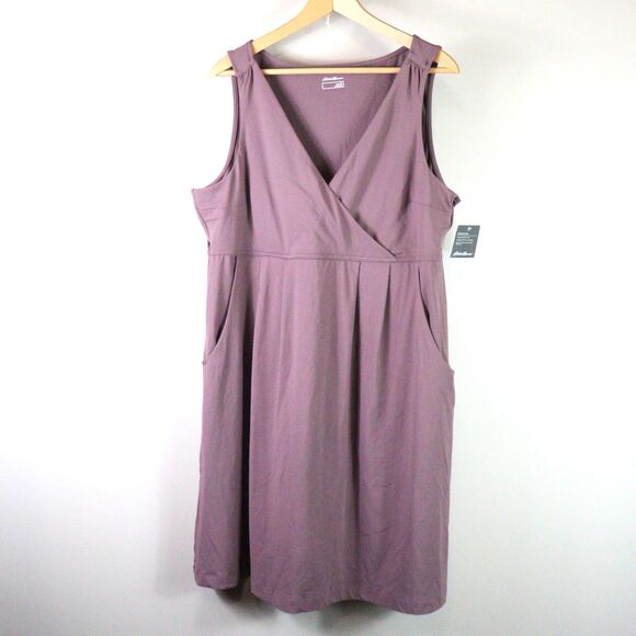 NWT Eddie Bauer Women's Aster Crossover Dress size XL - Picture 3 of 7